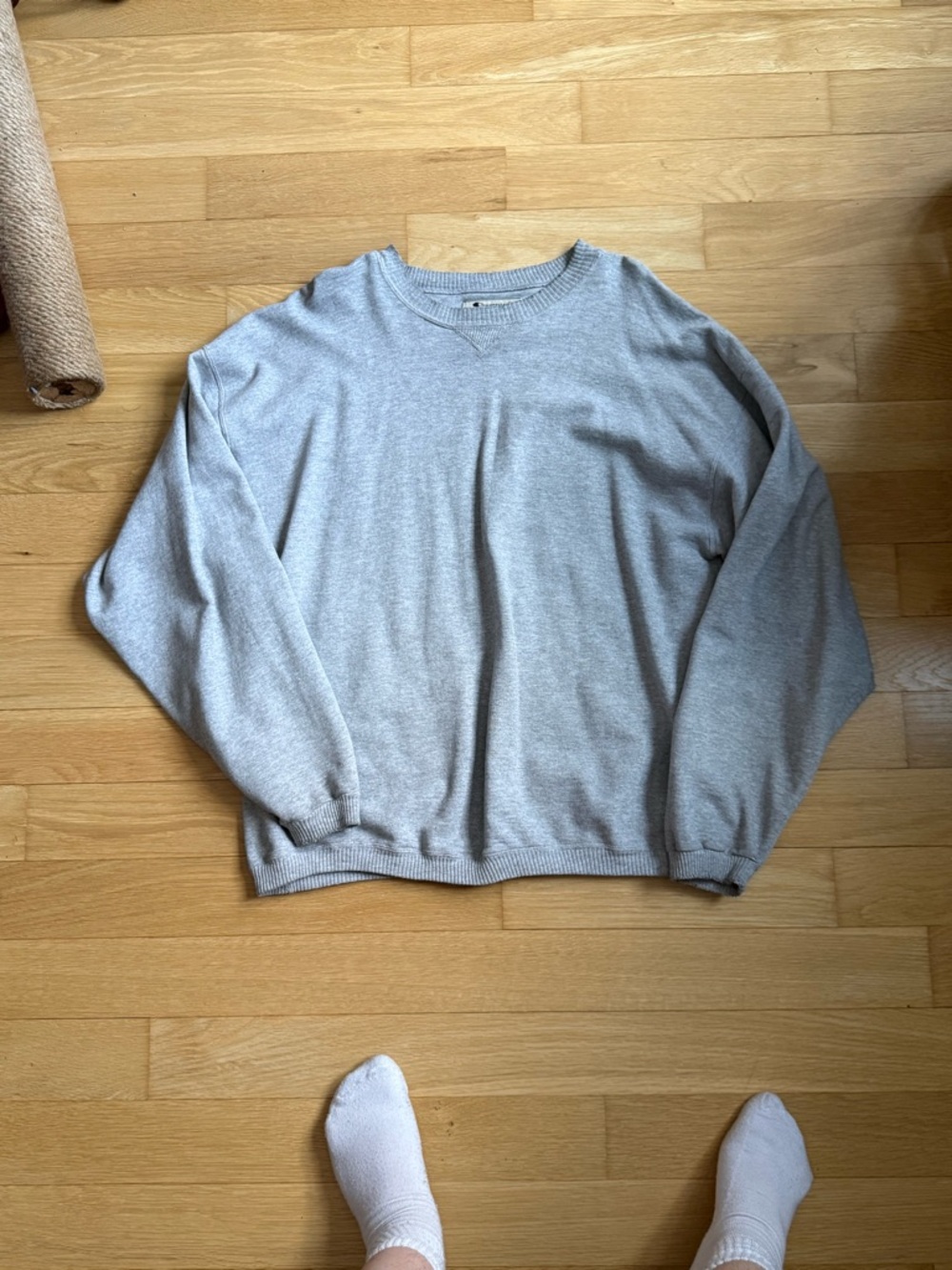 Champion Men's Crewneck Sweater in Heather Gray